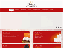 Tablet Screenshot of dandecosmetics.com